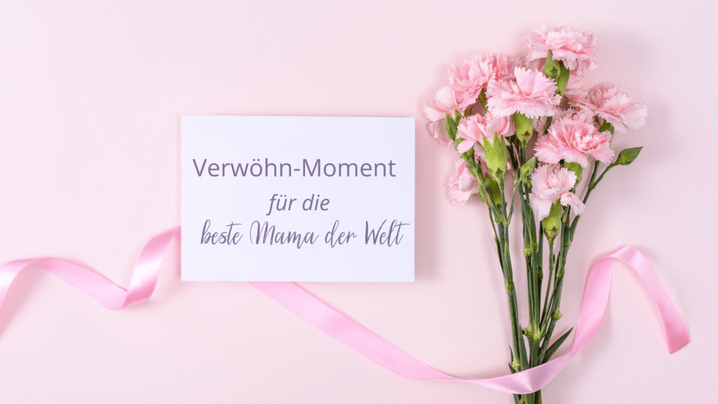 Muttertags-Geschenkgutschein im Kosmetikstudio dekorativ präsentiert